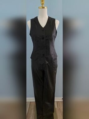 Alfani Women’s Black Button Up Vest